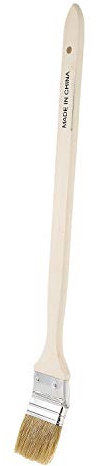 2 inch Wide Wooden Handle Metal Ferrule Faux Bristle Head Radiator Brush
