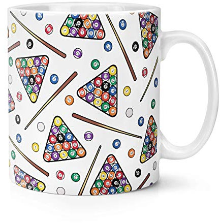 Pool 8 Ball Pattern 10oz Mug Cup
