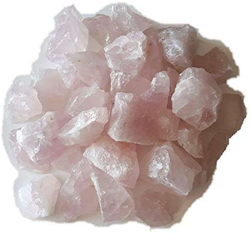 Rosenquarz Rohstein Dekostein | Edelsteine rosa 1 Kg zur Dekoration von Zimmerbrunnen