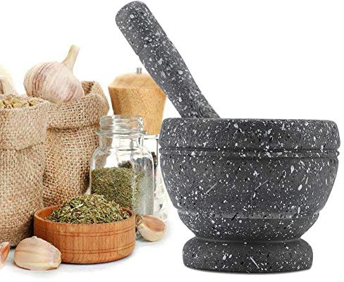 Grinding Set Plastic Mortar Pestle Set Manual Garlic Grinding Bowl Thickened Grinding Holder Food Mixing Tool Practical Kitchen Grinder Tool for Garlic Ginger Herb Spice Peanut Coffee( pattern)