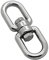 Constrabo | Drehwirbel Edelstahl AISI 316 V4A (Auge/Auge) M12 | BL 4600 kg, 12 mm | Seilwirbel für Boxsack, Schwenkgrill, Hängesessel, Blumentopf | Kettenwirbel, Wirbel-Schäkel, Swivel, Doppelwirbel