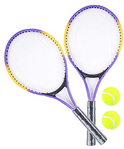 SPORTSIDE - Set de 2 Raquetas de Tenis y 2 Pelotas - Juego de Raqueta - Principiante - Bolsa de Transporte - 041122Z - Azul - Plástico - 53 cm - Artículo Deportivo