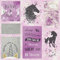 Exclusive Glamour Pandora's Dream Glitter Wallpaper Pink Unicorn Swan Floral Typography (Pink Grey AL1046)