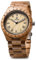 LeeEv Herren Armbanduhr aus Holz leicht, einzigartig Uwood Serie handgefertigt Sandelholz analog Quarz Vintage Stil römische Zahlen natürliche Holz Armbanduhr