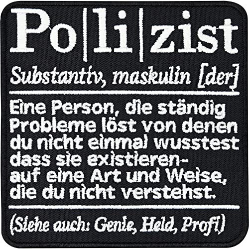 Polizist Abzeichen Polizei Aufnäher/Aufbügler Tactical Morale Patch zum annähen/aufbügeln | Eine Person die ständig Probleme löst von denen du nicht einmal wusstest | 90x90mm