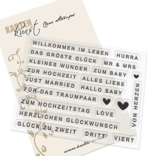 Karten-Kunst Clear Stamps KK-0214 Stempel Baby & Liebe modern Silikonstempel