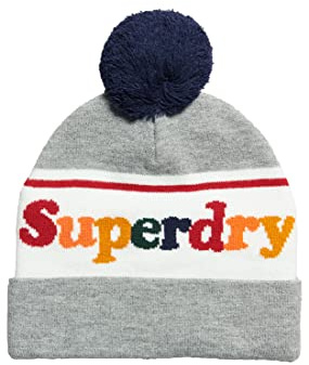 Superdry Damen Essential Logo Beaniemütze Grau Meliert/Mehrfarbig 1SIZE