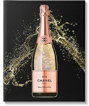 Stupell Industries Glam Fashion Champagne Bottle Splash Canvas Wall Art, Design by Ziwei Li