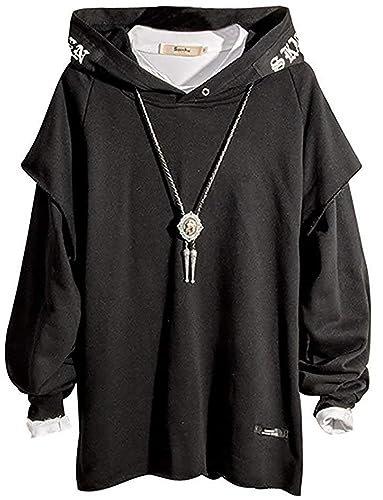 Covisoty Sweat à Capuche Homme Sweatshirt pour Unisex, Techwear Hip Hop Pull Homme Capuche Les Loisirs Sport