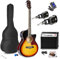 Max Showkit Wireless Electric Acoustic Guitar Starter Kit - Beginner Electro Acoustic Guitar Set with Amplifier, Wireless System & Accessories, Sunburst Finish, 6 Months Free Online Lessons