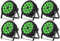 Ukfog 6PCS 200W 18 LED Par Scheinwerfer 8CH Par LED Licht RGBW+DMX Strobe Sound Aktiv Modus LED Bühnenlichter Strahler Discolicht Partylicht für Hochzeit/Partys/Kirche/Club/DJ-Live-Show