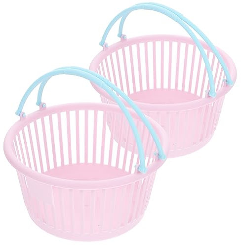 Ciieeo 2stücke Mini-einkaufskorb Für Junge Mädchen Mini-supermarktkorb Aus Kunststoff Mini-handkorb Als Schreibtischdekor Aufbewahrungskorb Für Kleine Gegenstände Spielzeug-einkaufskorb