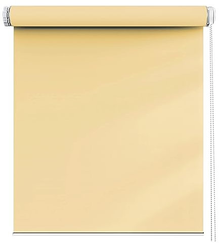 Sichtschutz Seitenzugrollo 80 x 100 cm, Blickdicht Sichtschutz Sonnenschutz, Fensterrollo Rollo, ohne Bohren Einfache Installation, für Fenster und Tür, Beige