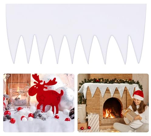 GIONAR Weihnachtsdekoration, Schneedecke mit Quaste, dicke, weiche Kunstschneedecke für Weihnachtsdekoration, Dorf-Displays unter dem Weihnachtsbaum, Urlaubsdekoration und Winter-Displays, 150 x 68 cm