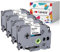 4x hehua Kompatibel mit Brother P-touch Schriftband TZe-221 9mm, Schwarz auf Weiß 9mm tze221 tze 221 tz221 Kompatibel mit P-touch H100LB H100 H105 H75 h-101gb E100 D200 D210 D400 1280 (9mm x 8m)