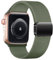 Cinturino Elastico Magnetico per Apple Watch 40mm 38mm 41mm Donne Uomini，Cinturini di Ricambio in nylon intrecciato Banda sportiva solo loop per iWatch SE Serie 9/8/7/6/5/4/3/2/1,Verde militare