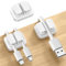 Lamicall [3 in 1] Spring Cable Holder Clips - [3 Pack] Wire Holder Organiser, No-residue Adhesive Cord Management, Desk Tidy for USB Charger Cable, Power Cords, Wall, PC, Car, Office, Home - White