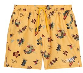 Superdry Herren 17-Zoll Badeshorts aus recyceltem Material mit Hawaii-Print