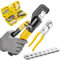 TEENO Hydraulische Crimpzange 10T und Kabelschneider Hydraulische Kabelschuhe Crimper 12 bis 2/0 AWG Hydraulische Handcrimper Tool Elektrische Terminal Kabel Draht Werkzeug Kit mit 9 Schneideisen
