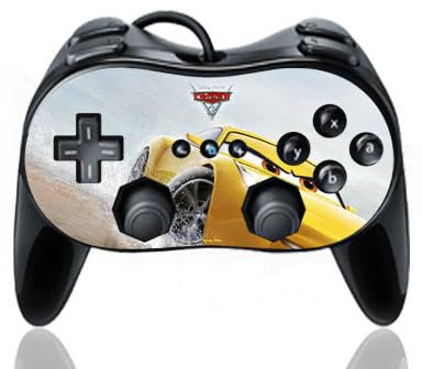 Skin kompatibel mit Nintendo Wii Classic Controller Pro Folie Sticker Cars Disney Pixar Offizielles Lizenzprodukt
