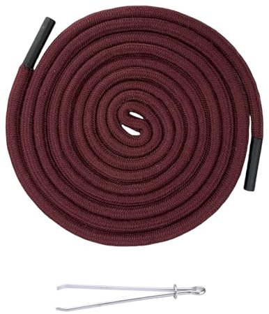 Kordel für Jogginghose, Kordelzug 160cm mit Metallverschluss-Enden und Durchziehnadel, Baumwolle Ersatz Kordelanten für Jogginghosen, Hoodies, Jacken, Sweatshirts, Badehosen,Burgundy