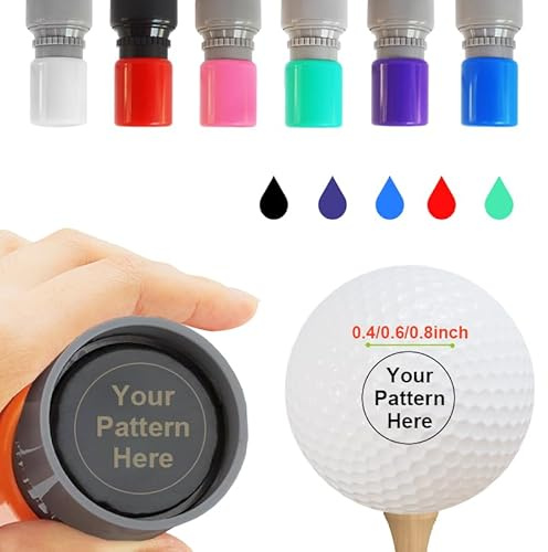 Macchiole Custom Golf Ball Markers Personalised Self-Ink Golf Ball Stamp with Name Monogram Golf ball Stamper Waterproof Ball Marker Gifts for Golfers