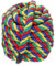 PATIKIL 1 Inch x 50 Feet Natural Twisted Cotton Rope 3 Strand Strong Thick Cotton Rope Tug of War Rope for Railings Crafts Games Home Decor, Red Blue Yellow