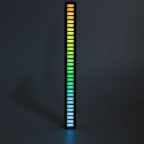 Barra Luminosa a LED Reattiva Al Suono RGB, Luci Ritmiche con Pickup Ad Attivazione Vocale 100-10KHZ, Lampada D'atmosfera RGB Ricaricabile Tramite USB, per Matrimoni Bar Feste in