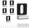 Nogeqi 6 PCS Stainless Steel Mirror Fixings, Metal Mirror Brackets Hanging Kit Heavy Duty with Screws for Frameless Mirrors Billboard Displays