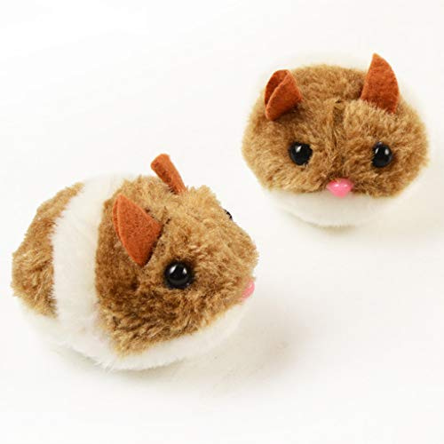 ZEKANXX 1 Set 2pcs Pull String Vibrating Movable Interactive Toy Plush Mice For Cats