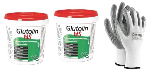 COLLA PER POLISTIROLO- DEPRON GLUTOLIN HS 1KG + GUANTI OMAGGIO (2 COLLA + 1 GUANTI)