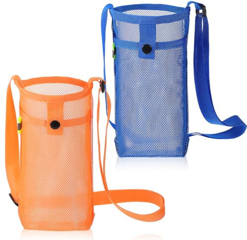 Bremorou 2 Stück Wasserflaschenhüllen Flaschenhalter Tasche Wasserflaschenhalter, Rucksack, Flaschenhalter Zum Umhängen, Flaschenhaltertasche Mit Verstellbarer Schulter Für Sport Wandern