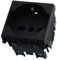 Presa schuko 16A bivalente, Moduli neri, Compatibile Con Vimar Arke', antenna, ethernet, TV, antenna, USB, schuko, Per Placche originali e compatibili