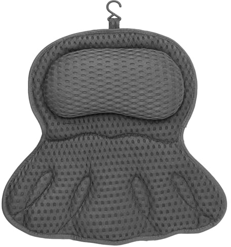 Badewannenkissen, Badekissen für Badewanne Ergonomisches Kissen Badewanne mit 4D-Air-Mesh-Technologie und 6 Saugnäpfen, Bathtub Pillow Wannenkissen für Home Spa Badewannen Stützt Kopf Nacken Schulte