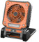 Ventilador de camping solar con luz LED recargable por USB, lámpara solar de camping portátil, aire acondicionado frío de pesca, para exteriores (naranja)