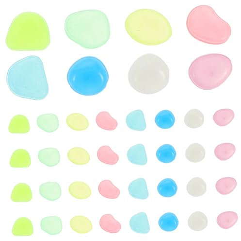 IMIKEYA 500 Stück Im Dunkeln Leuchtende Kieselsteine: Leuchtende Steine ​​für Die Dekoration Von Gartenfischbecken, Rasen Und Hof, Kleiner Kies Für Aquariengehwege