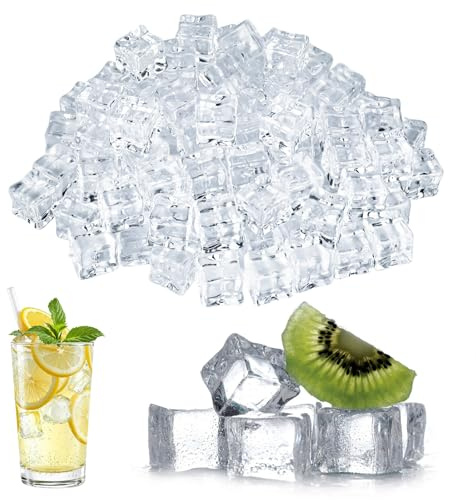 Cubetti di ghiaccio in plastica, 20 mm, 100 pezzi, in plastica, per ghiaccio permanente, in acrilico, artificiali, riutilizzabili