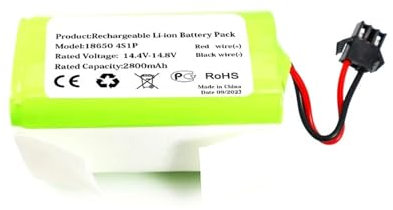 NUIXQKMRR Batterie Robotisée 3400 MAh C465-J1-4S1P 4 Pouces 19/66, Compatible avec Les Aspirateurs Robots OKP, Life K2, K3P, K4, K5 Et K7(2800mah)