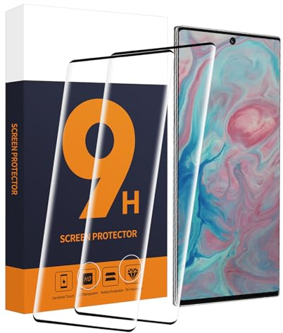 Carantee Schutzfolie für Panzerglas für Samsung Galaxy Note 10 Plus Schutzglas, 3D Vollständig, 9H Härte Frei von Kratzern Displayfolie, Blasenfrei, HD Klar Note 10 Plus Displayschutzfolie (2 Stück)