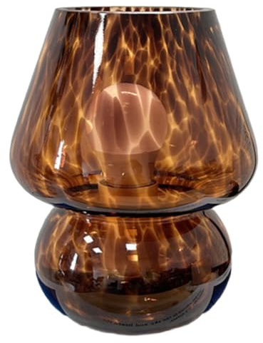Wzxksoac Colorful Flower Dot Glass Mushroom Lamp, American Retro Decorative Desk Lamp, USB Bedside Atmosphere Light C