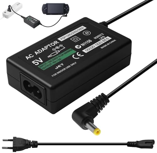 Chargeur Compatible pour Sony PSP, Mural Adaptateur De Rechange, Street Console Chargeur Power Adapter pour PSP Class Slim Lite Portable Alimentation, Compatible avec Modèles 1000 2000 3000