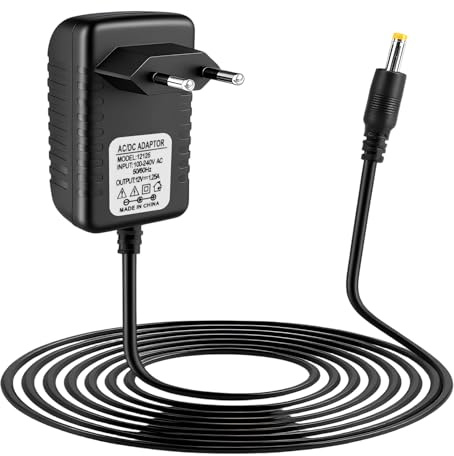 15W Cargador Adaptador Compatible con Echo Dot (3ª/4ª/5ª Gen) Kids Edition Show 5 (1ª/2ª Gen), Adaptador de Corriente de 12 V/1,25 A Fuente de Alimentación, 12V 15W Charger Cable De Alimentación 2m