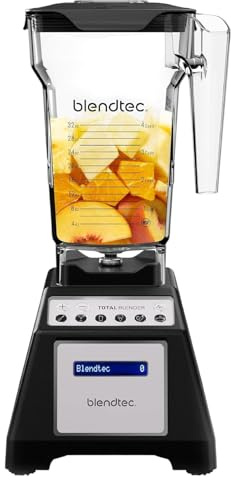 Blendtec Total Classic Original Blender and 75 oz FourSide Blender Jar - Kitchen Blender Bundle - Black