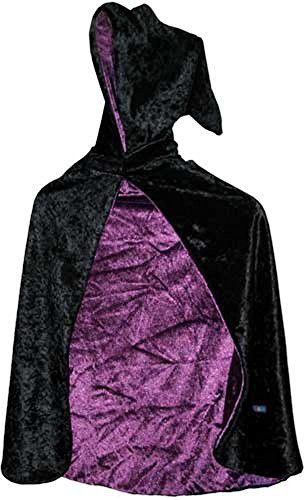 Trullala Faschings-Cape, Faschings-Umhang Größe: M, in schwarz-lila (4-6 Jahre)