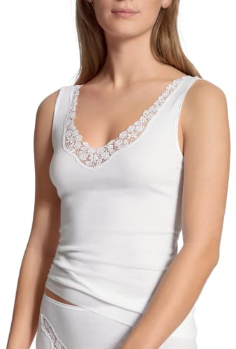 CALIDA Feminin Sense Tank-Top Damen | nahtarm verarbeitet, mit feiner Spitze und angenehmem Tragegefühl