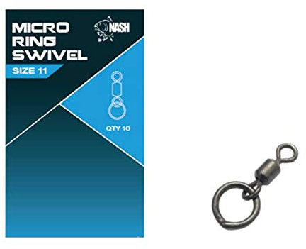Nash Micro Ring Swivel T8081 Wirbel Angelwirbel Swivel Swivels Karpfenwirbel