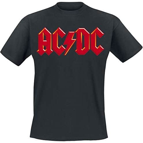 AC/DC Red Logo Männer T-Shirt schwarz L 100% Baumwolle Band-Merch, Bands, Nachhaltigkeit