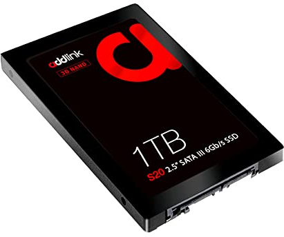 Addlink S20 1TB SSD 3D NAND 2.5 SATA III 6Gb/s 7mm Internal Hard Drive HDD 560MB/s Write 500MB/s