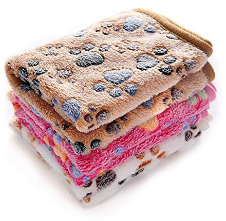 luciphia Hundedecke Katzendecke Waschbar, 1 Pack 3 Decken für Kleine Mittlere Hunde Katzen, Kuscheldecke Hund Flauschig Weiche Warme Fleece Haustier Decken, Hundedecke für Unterwegs, Sofa 104 * 76CM