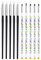 10 pcs Nail Liner Brosses Nail Silicone Pen Nail Peinture Brosses Manucure Brush Nail Peinture Outils (5pcs Silicone Pen + 5pcs Pen)
